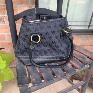 Dooney & Bourke black denim purse.